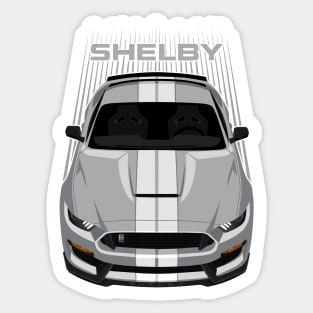 Ford Mustang Shelby GT350 2015 - 2020 - Avalanche Grey - White Stripes Sticker